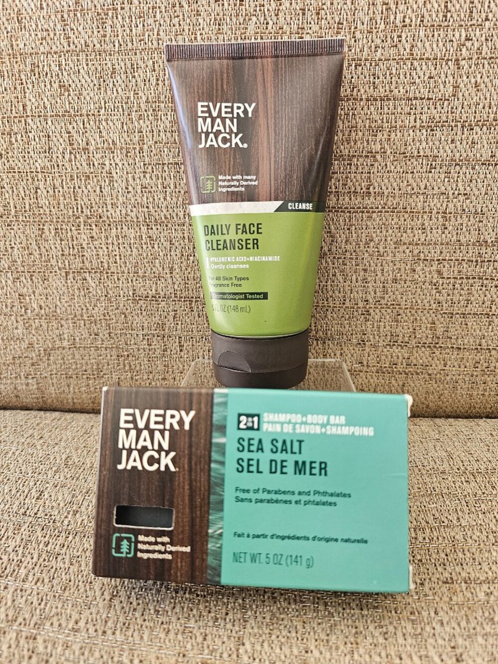Every Man Jack Men’s Face Cleanser + Sea Salt 2-in-1 Shampoo Body Bar Set